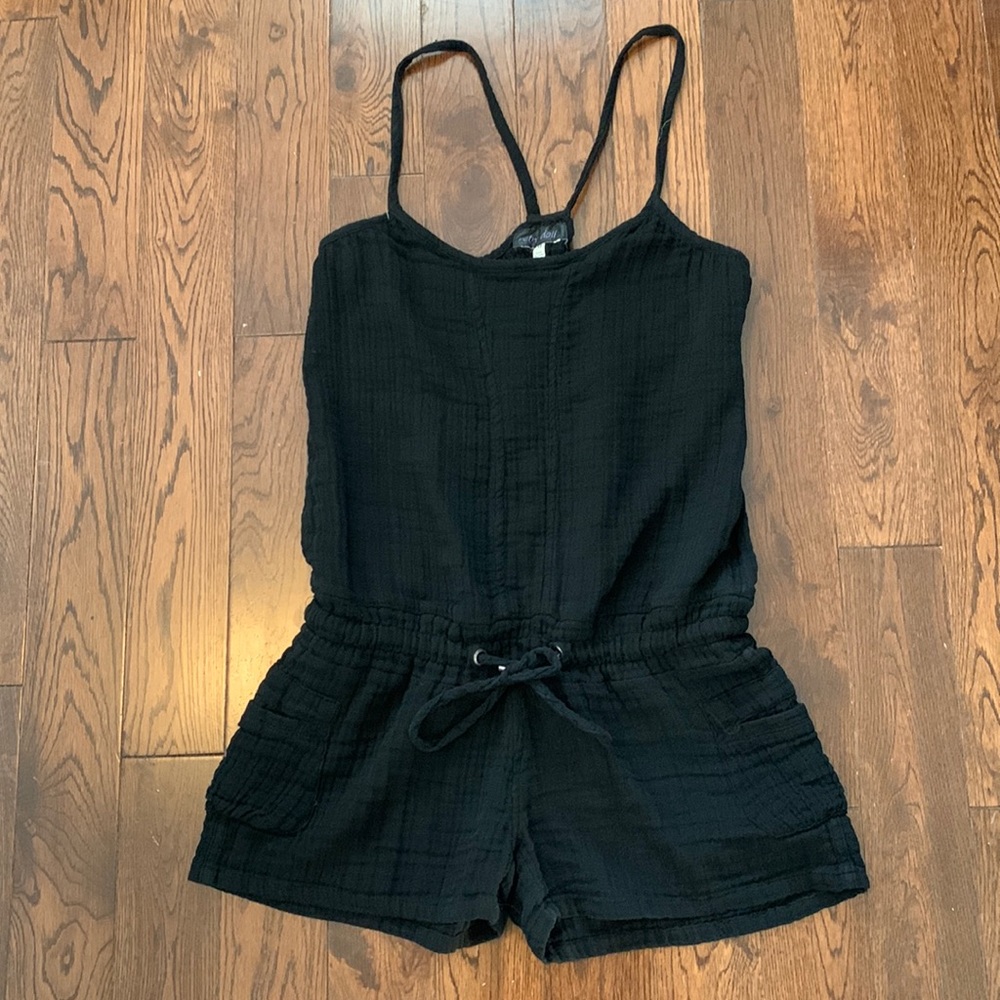 Ladies black short romper